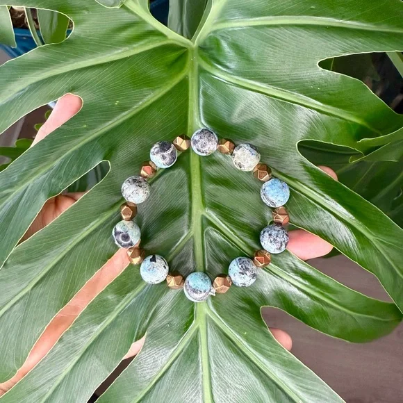 Jasper & Hematite bracelet (one) - Picture 2 of 8